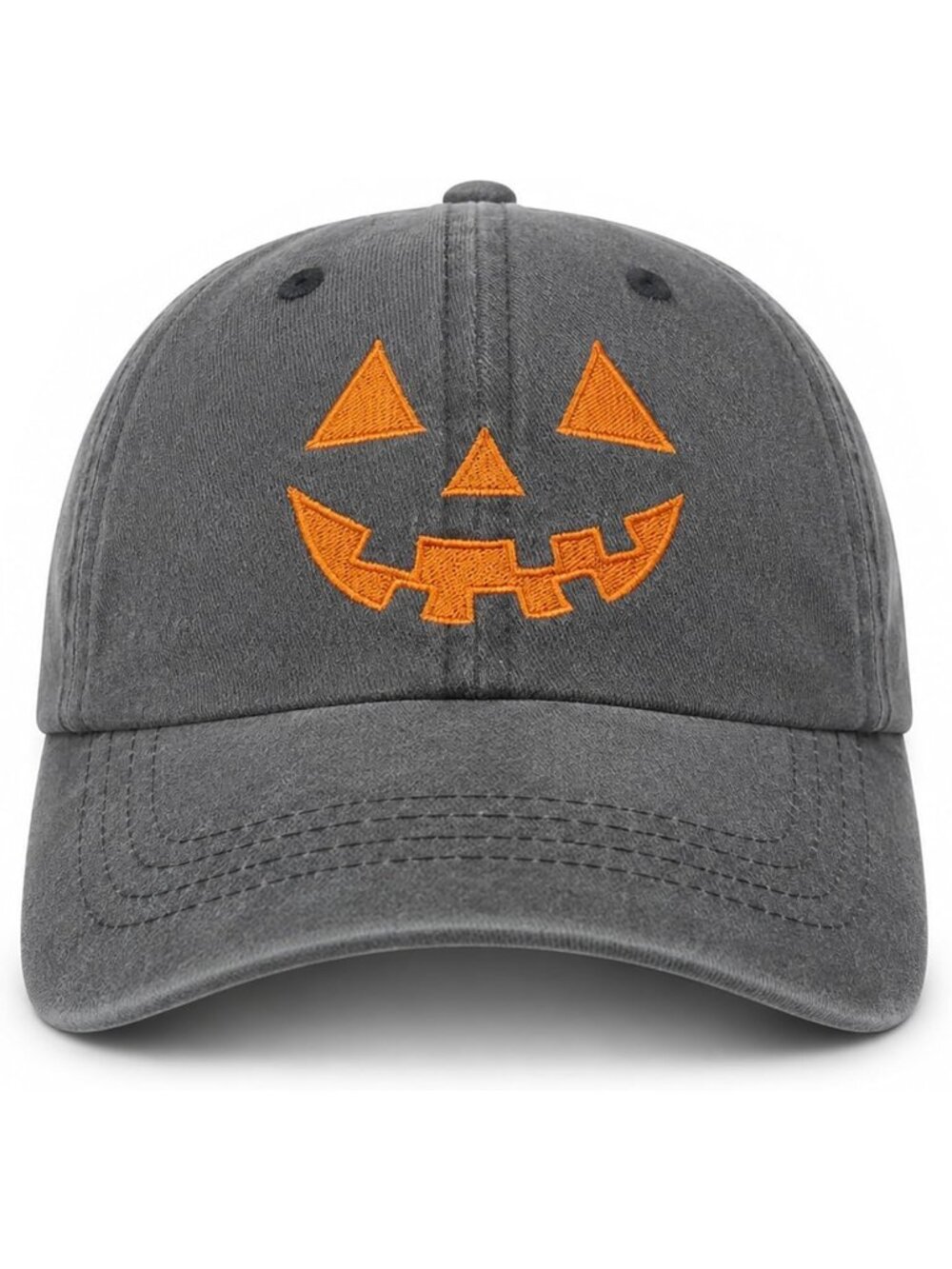 Unisex Halloween Black Rucker Hat Adjustable Sportswear Distressed Baseball Cap